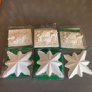 1980's Dept. 56 rare Porcelain Papier ornaments